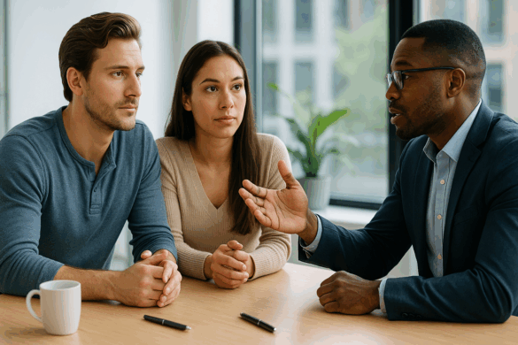 Young professional reviewing healthcare savings account details on a laptop